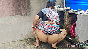 Indian Bhabhi Standing Pee