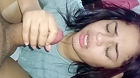 My Stepbrother Came From College And Saw Me Wearing His Favorite T-shirt So He Makes Suck And Fuck Til Creampied Me