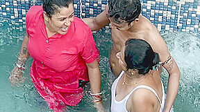 Wife Exchange, Pool Party, Desi Bhabi, Party Sex