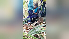 Indian Cheating Girlfriend Sex In Outdoor Jungle With Boyfriend