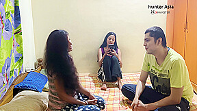 Food Delivery Guy Gets Lucky By Fucking Two Pussies With Hunter Asia